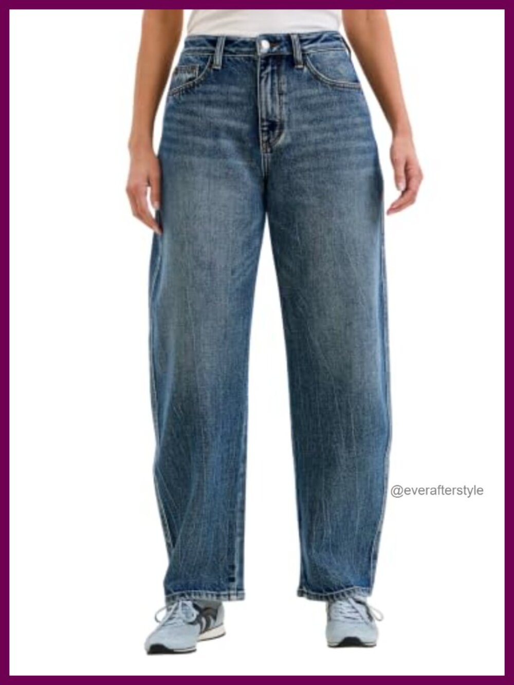 High Waisted Rigid Magic Marlow Arc Barrel Leg Jeans